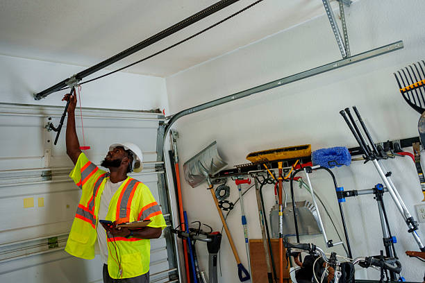 Professional Garage Door technician working in Poplar Grove, IL